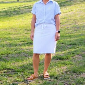 Mod Lifewear Classic White Athletic Skirt - Tall 2X